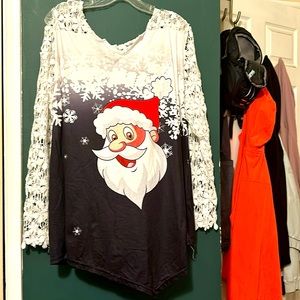 Lace Santa Long Sleeve Tunic
